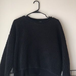 Fuzzy crew neck